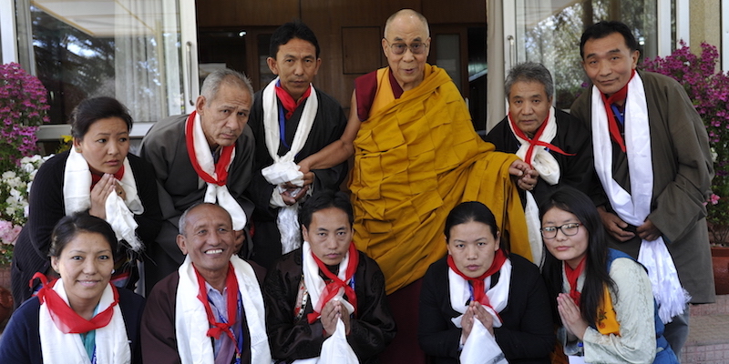 Executive member of CCTM with His Holiness during the Medicine Buddha Initiation